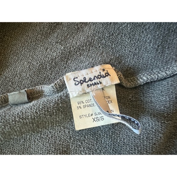 Women XS S Splendid Gray Drape Open Front Tunic Sweater Coat Jacket One Button - Picture 4 of 4